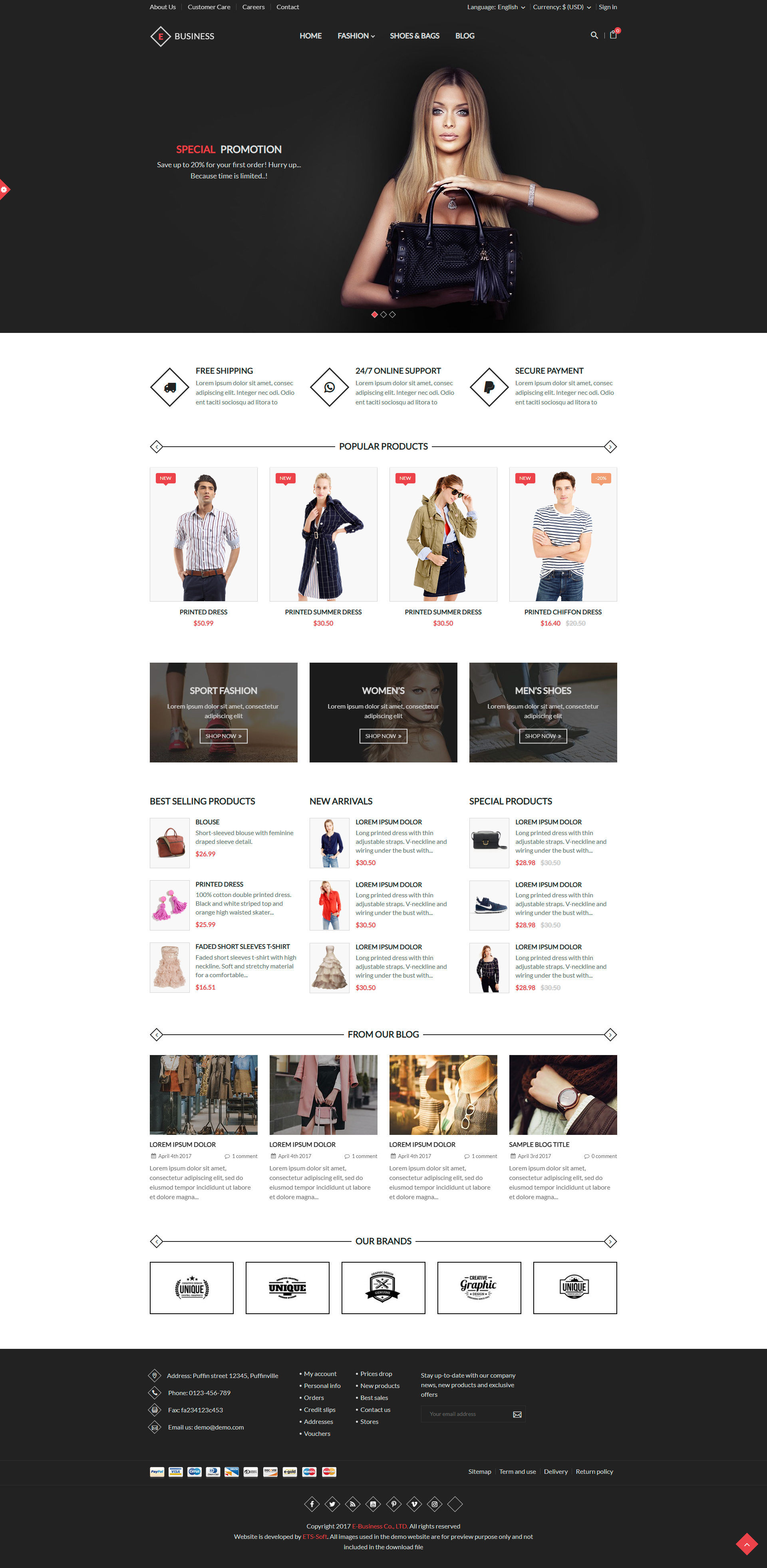 template prestashop gratuito moda