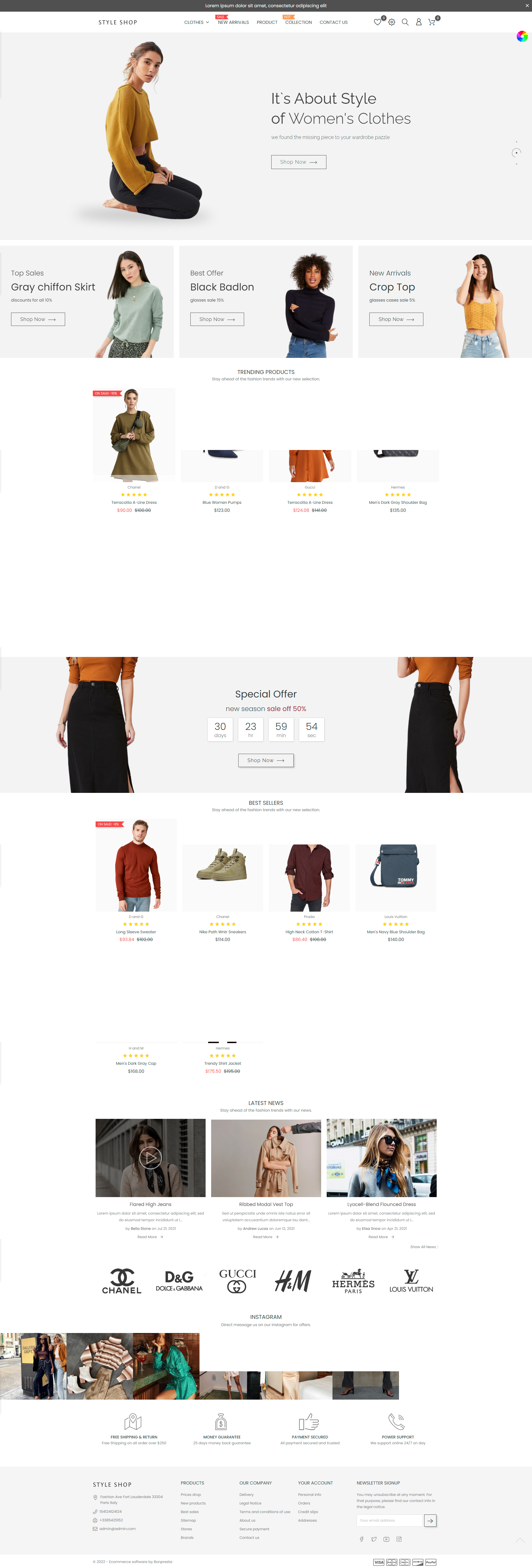 Template de moda Prestashop